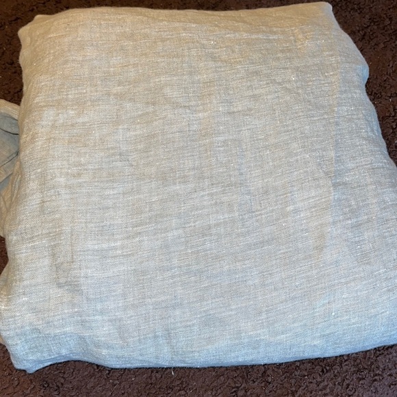 New Anthropologie Harmony Hemp Duvet Cover Gray Queen - Picture 16 of 16